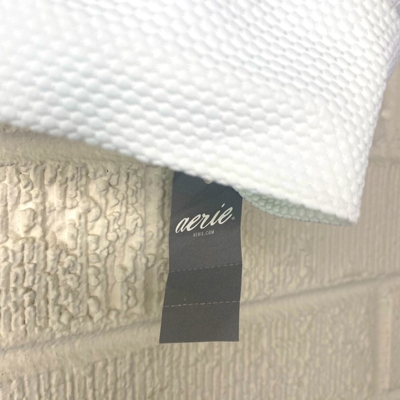 Aerie ribbed white triangle bra - Picture 8 of 9